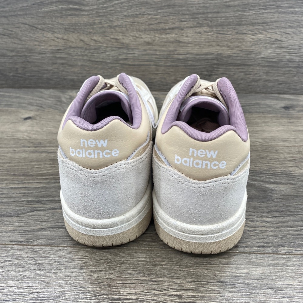 New Balance 480 Sneakers Womens 8.5 Cream Tan Lavender BB480LHP Low Top Shoes - Picture 9 of 9